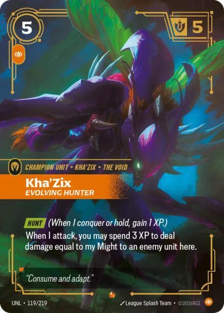 Kha'Zix - Evolving Hunter - 119/219 - Epic (Inglés Foil NM)