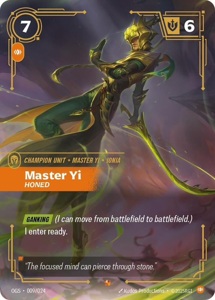 Master Yi - Honed - 009/024 - Epic (Inglés NM)