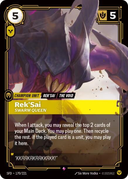 Rek'Sai - Swarm Queen - 170/221 - Rare (Inglés Foil NM)