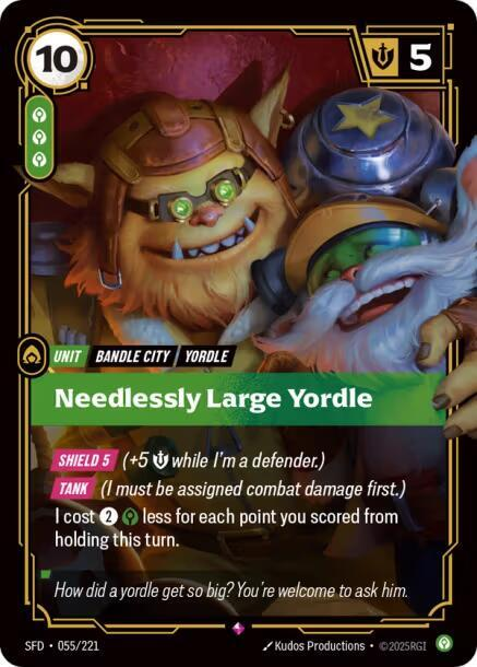 Needlessly Large Yordle - 055/221 - Rare (Inglés Foil NM)