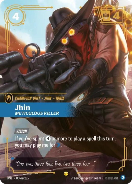 Jhin - Meticulous Killer - 089a/219 - Showcase (Inglés Foil NM)