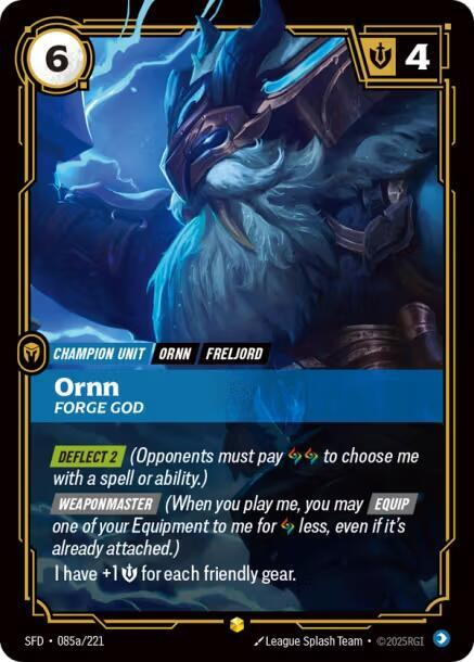 Ornn - Forge God - 085a/221 - Showcase (Inglés Foil NM)