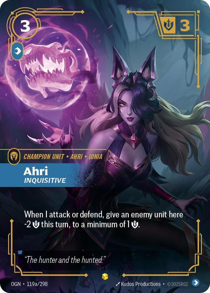 Ahri - Inquisitive - 119a/298 - Showcase (Inglés Foil NM)