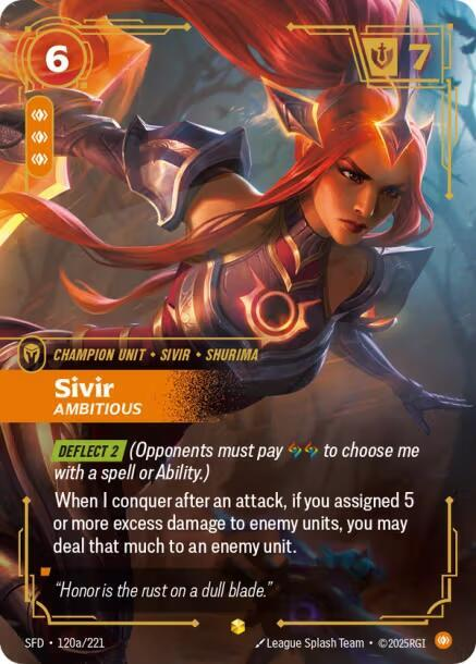 Sivir - Ambitious - 120a/221 - Showcase (Inglés Foil NM)