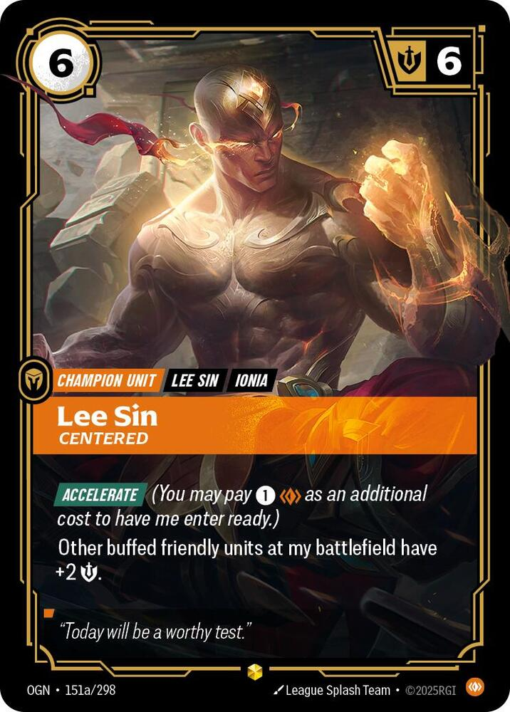 Lee Sin - Centered - 151a/298 - Showcase (Inglés Foil NM)