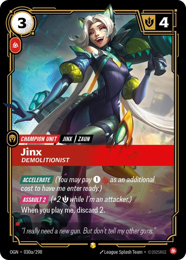 Jinx - Demolitionist - 030a/298 - Showcase (Inglés Foil NM)