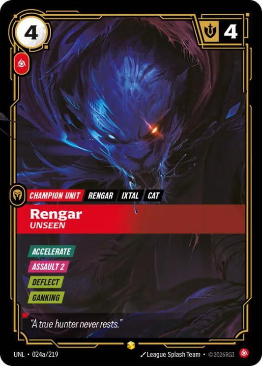 Rengar - Unseen - 024a/219 - Showcase (Inglés Foil NM)