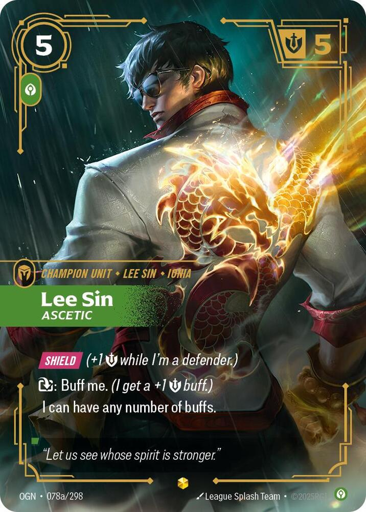 Lee Sin - Ascetic - 078a/298 - Showcase (Inglés Foil NM)