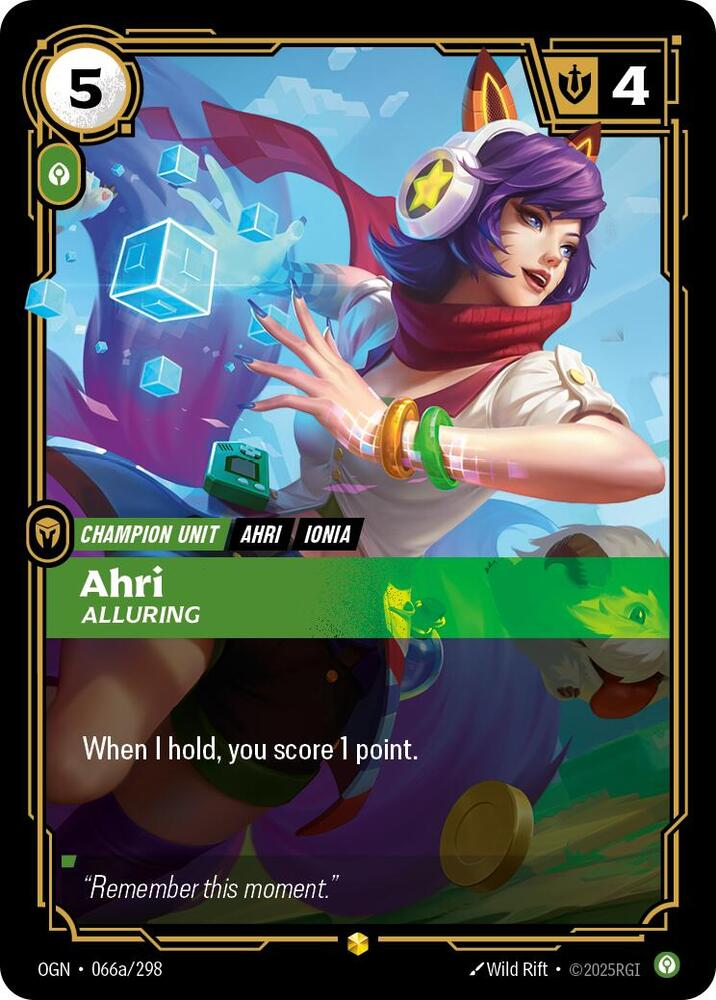 Ahri - Alluring - 066a/298 - Showcase (Inglés Foil NM)