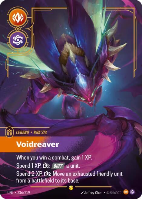 Kha'Zix - Voidreaver - 236/219 - Showcase (Inglés Foil NM)