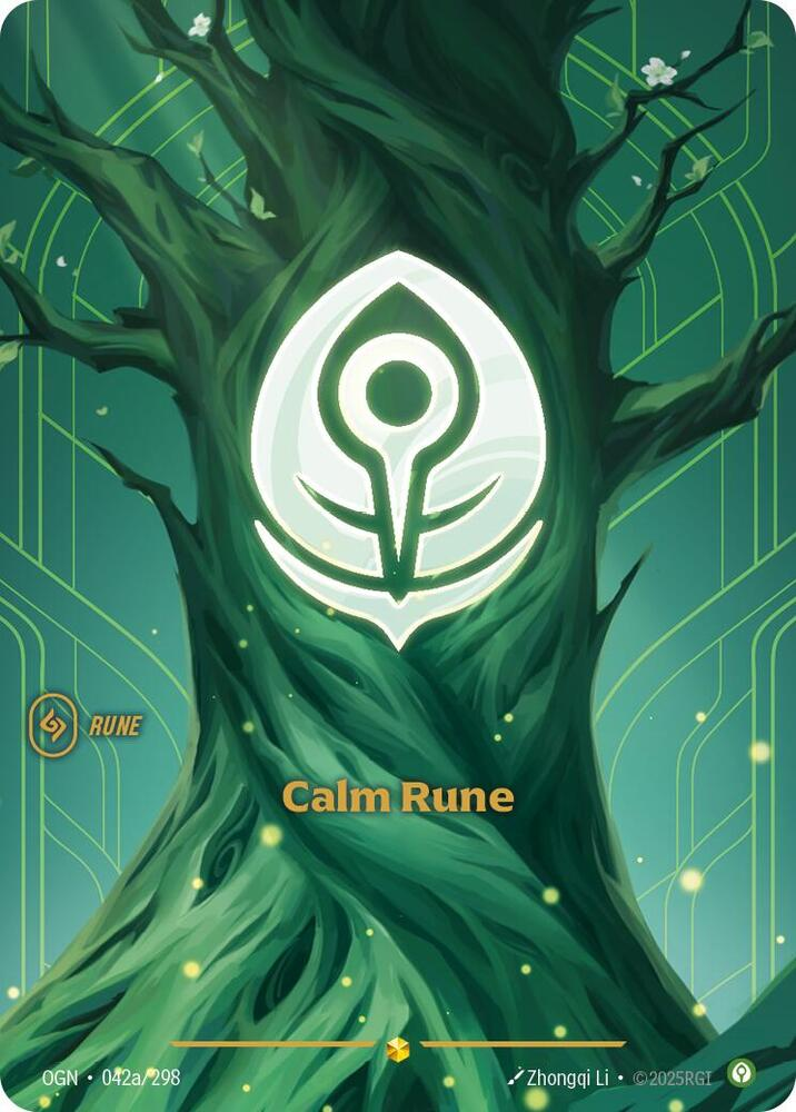 Calm Rune - 042a/298 - Showcase (Inglés Foil NM)