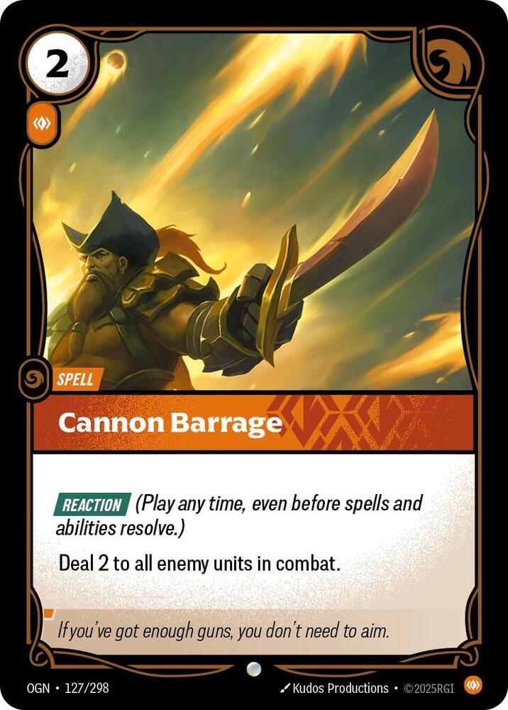 Cannon Barrage - 127/298 - Common (Inglés NM)