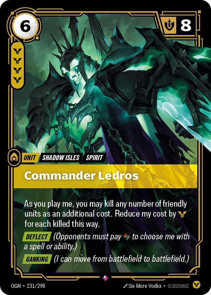 Commander Ledros - 231/298 - Rare (Inglés Foil NM)