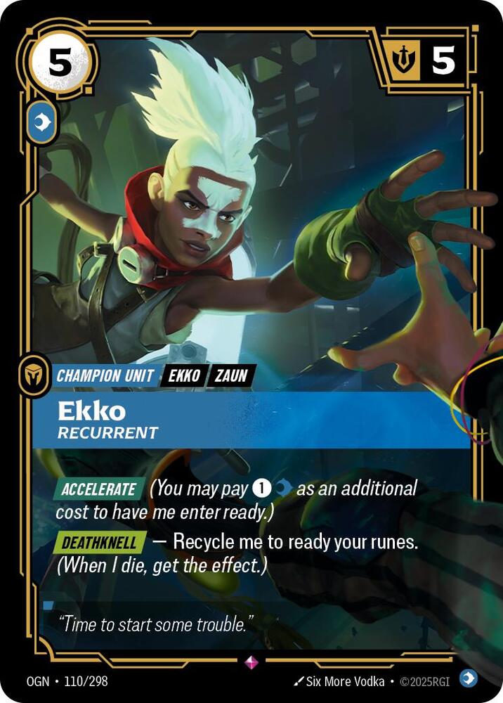 Ekko - Recurrent - 110/298 - Rare (Inglés Foil NM)