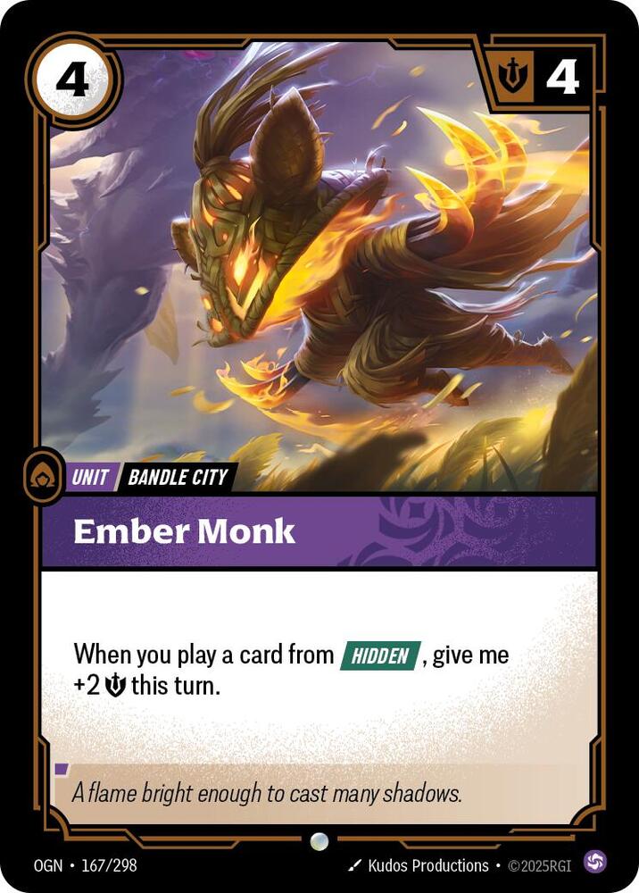 Ember Monk - 167/298 - Common (Inglés NM)