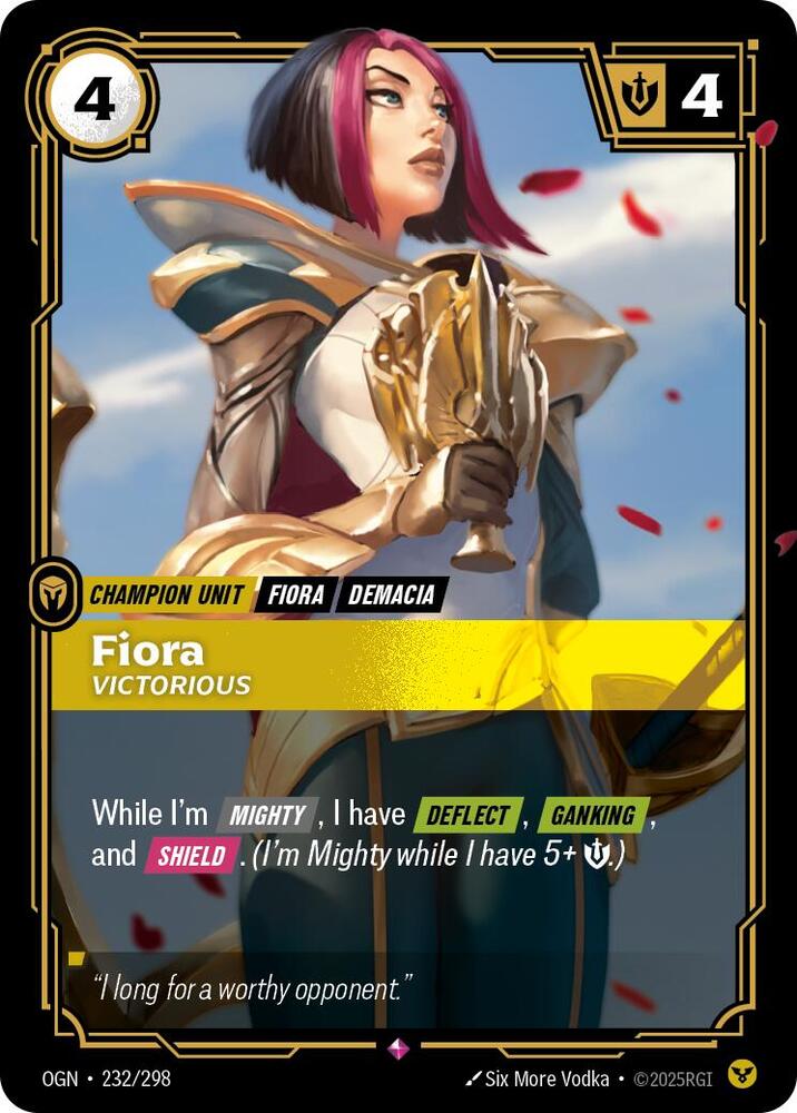 Fiora - Victorious - 232/298 - Rare (Inglés Foil NM)