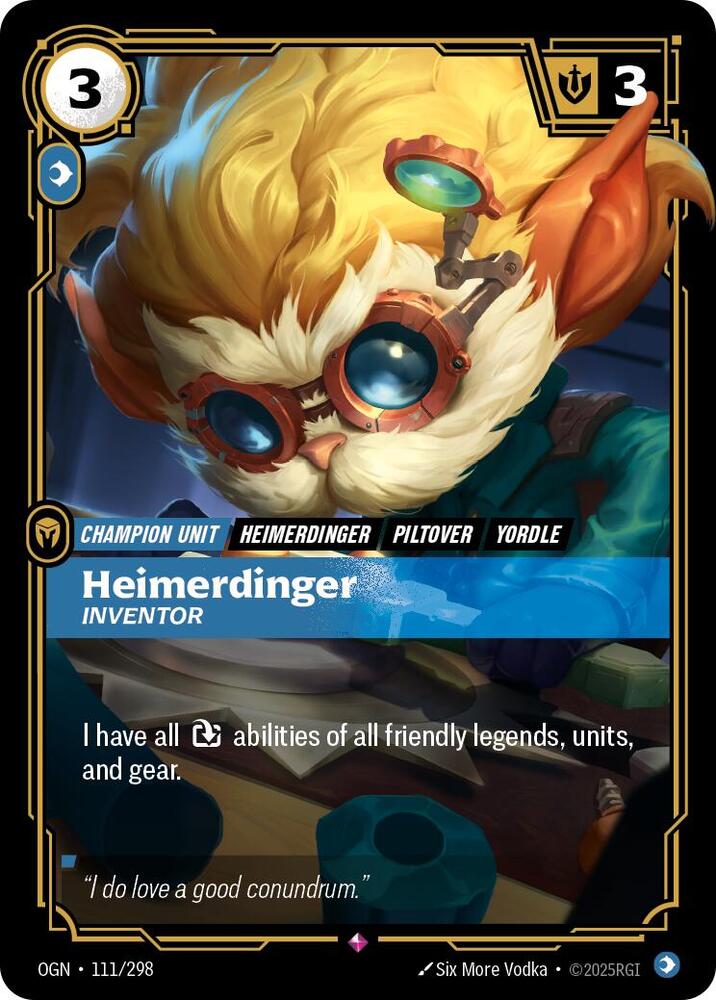 Heimerdinger - Inventor - 111/298 - Rare (Inglés Foil NM)