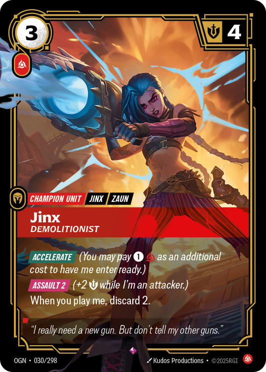 Jinx - Demolitionist - 030/298 - Rare (Inglés Foil NM)