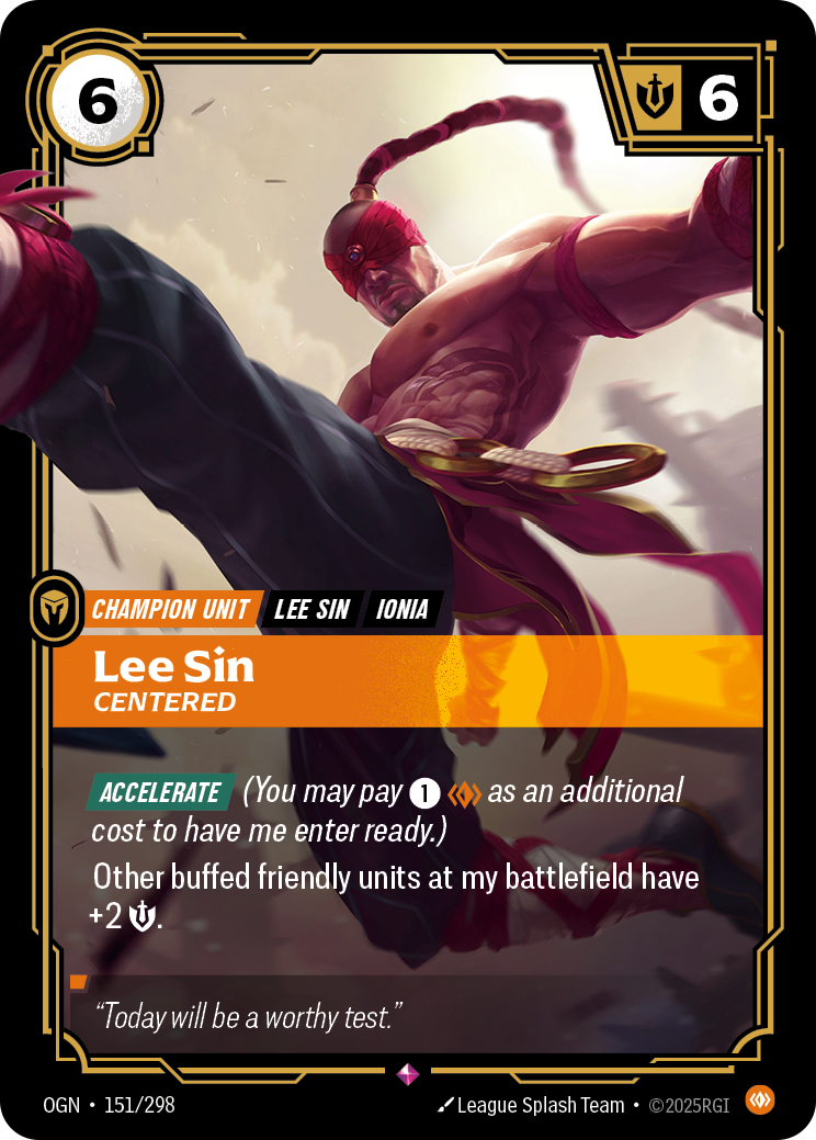Lee Sin - Centered - 151/298 - Rare (Inglés Foil NM)