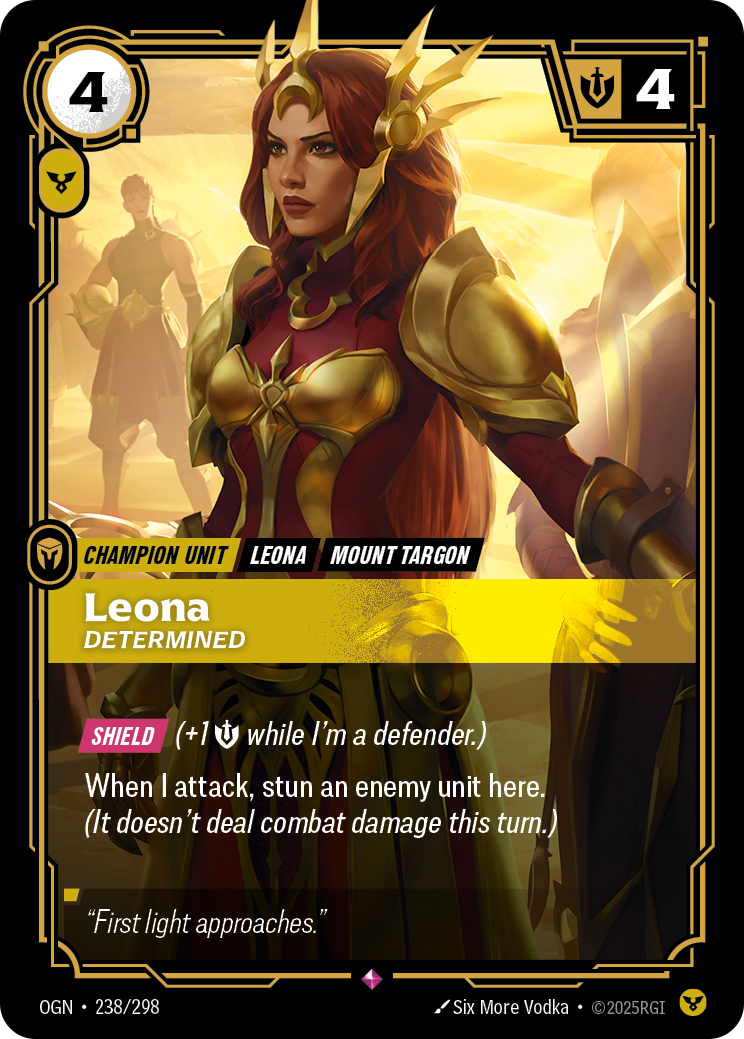 Leona - Determined - 238/298 - Rare (Inglés Foil NM)