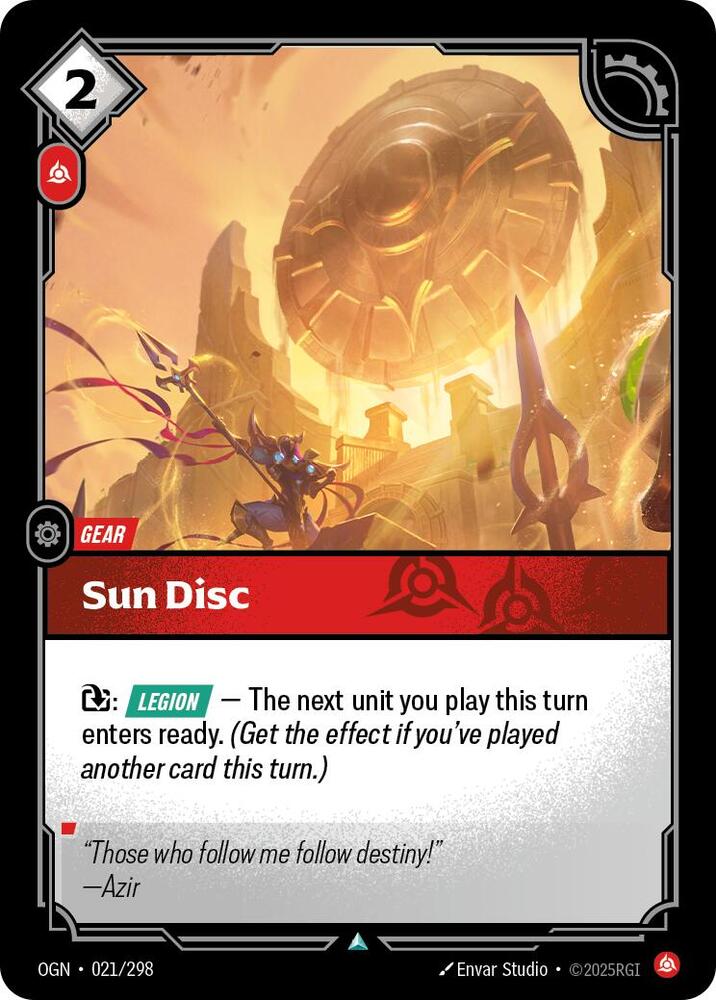 Sun Disc - 021/298 - Uncommon (Inglés NM)