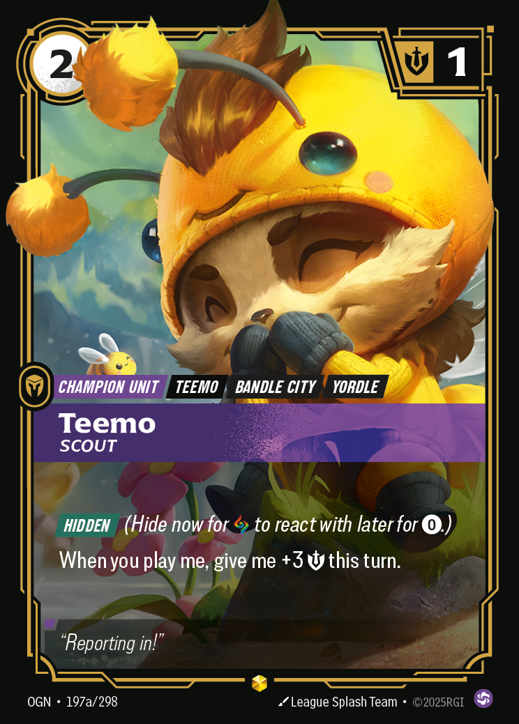 Teemo, Scout - 197a/298 - Showcase (Inglés Foil NM)