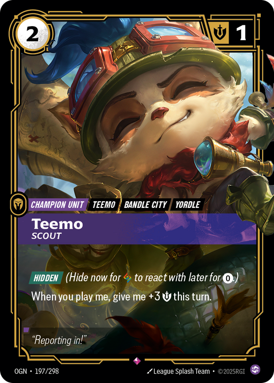 Teemo, Scout - 197/298 - Rare (Inglés Foil NM)