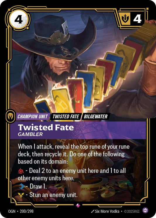 Twisted Fate - Gambler - 200/298 - Rare (Inglés Foil NM)