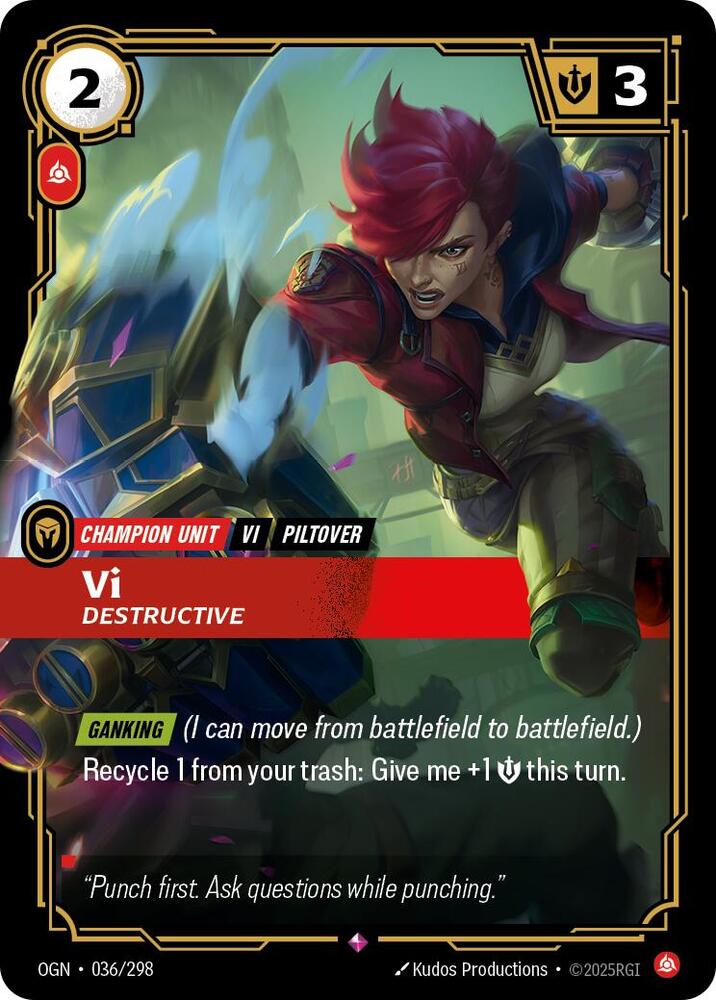 Vi - Destructive - 036/298 - Rare (Inglés Foil NM)