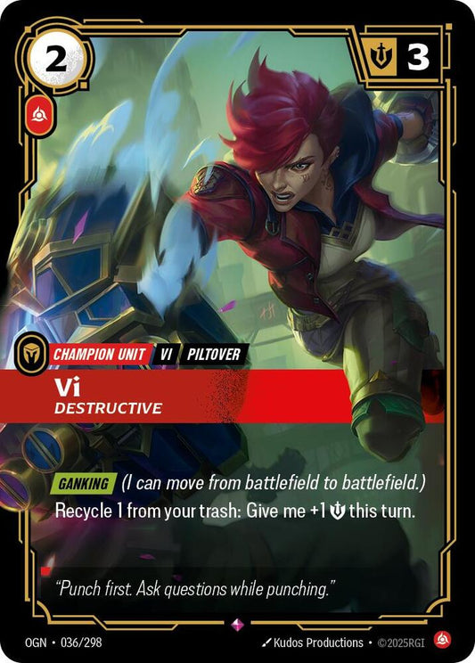 Vi - Destructive - 036/298 - Rare (Inglés Foil NM)