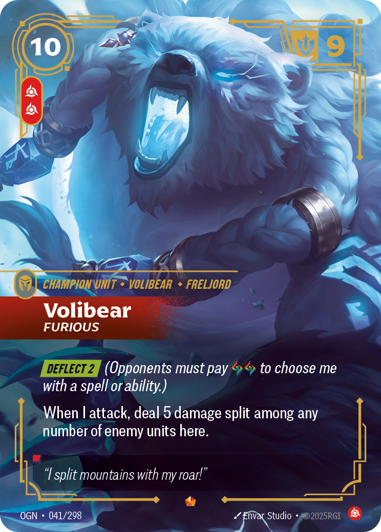 Volibear - Furious - 041/298 - Epic (Inglés Foil NM)