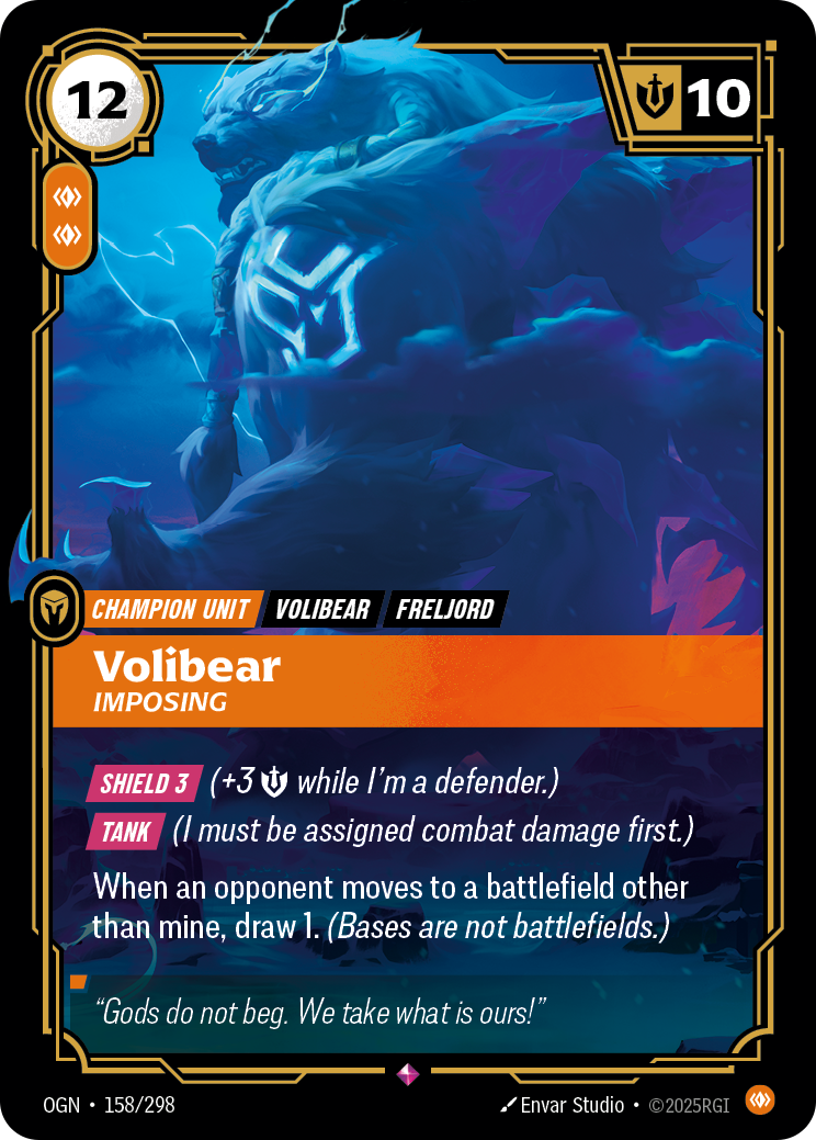 Volibear - Imposing - 158/298 - Rare (Inglés Foil NM)