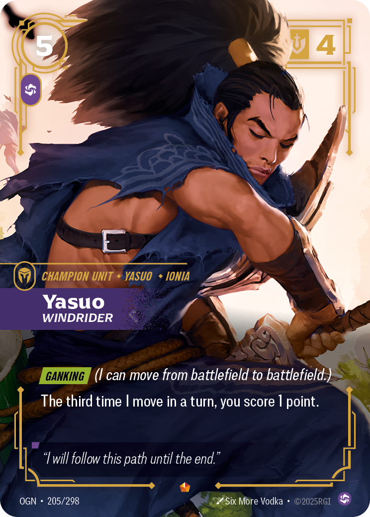 Yasuo - Windrider - 205/298 - Epic (Inglés Foil NM)
