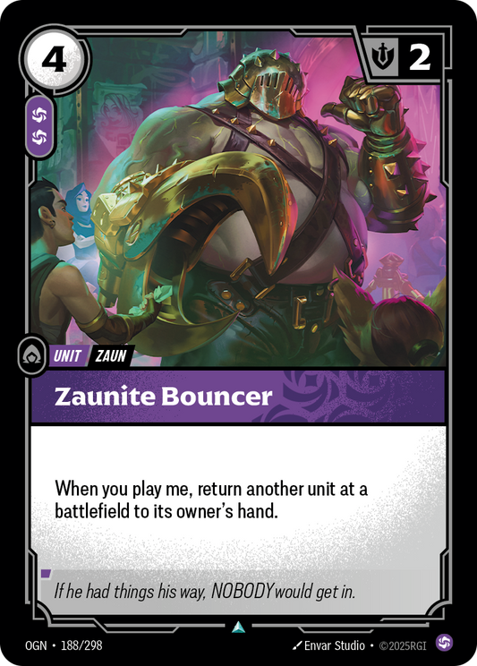 Zaunite Bouncer - 188/298 - Uncommon (Inglés Foil NM)