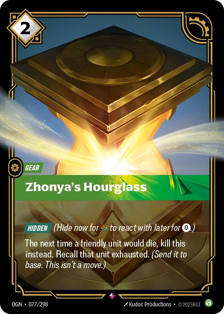 Zhonya's Hourglass - 077/298 - Rare (Inglés Foil NM)