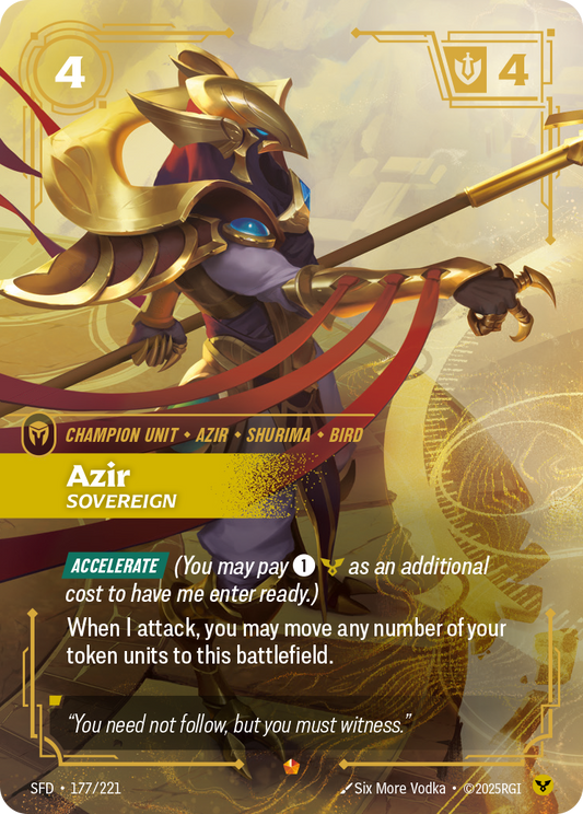 Azir - Sovereign - 177/221 - Epic (Inglés Foil NM)