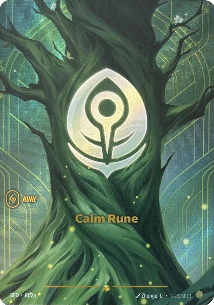 Calm Rune (R02a) - R02a - Showcase (Inglés Foil NM)