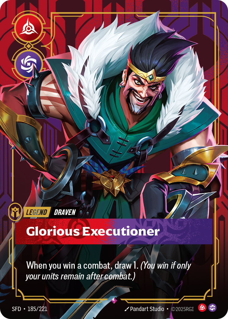 Draven - Glorious Executioner - 185/221 - Rare (Inglés Foil NM)