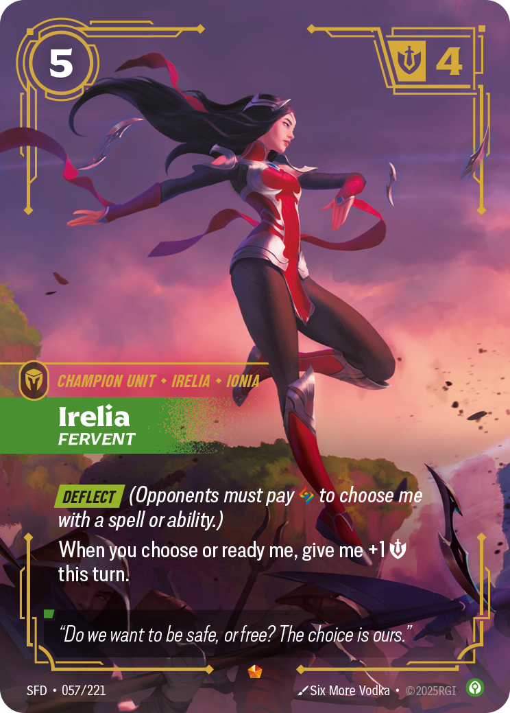 Irelia, Fervent - 057/221 - Epic (Inglés Foil NM)