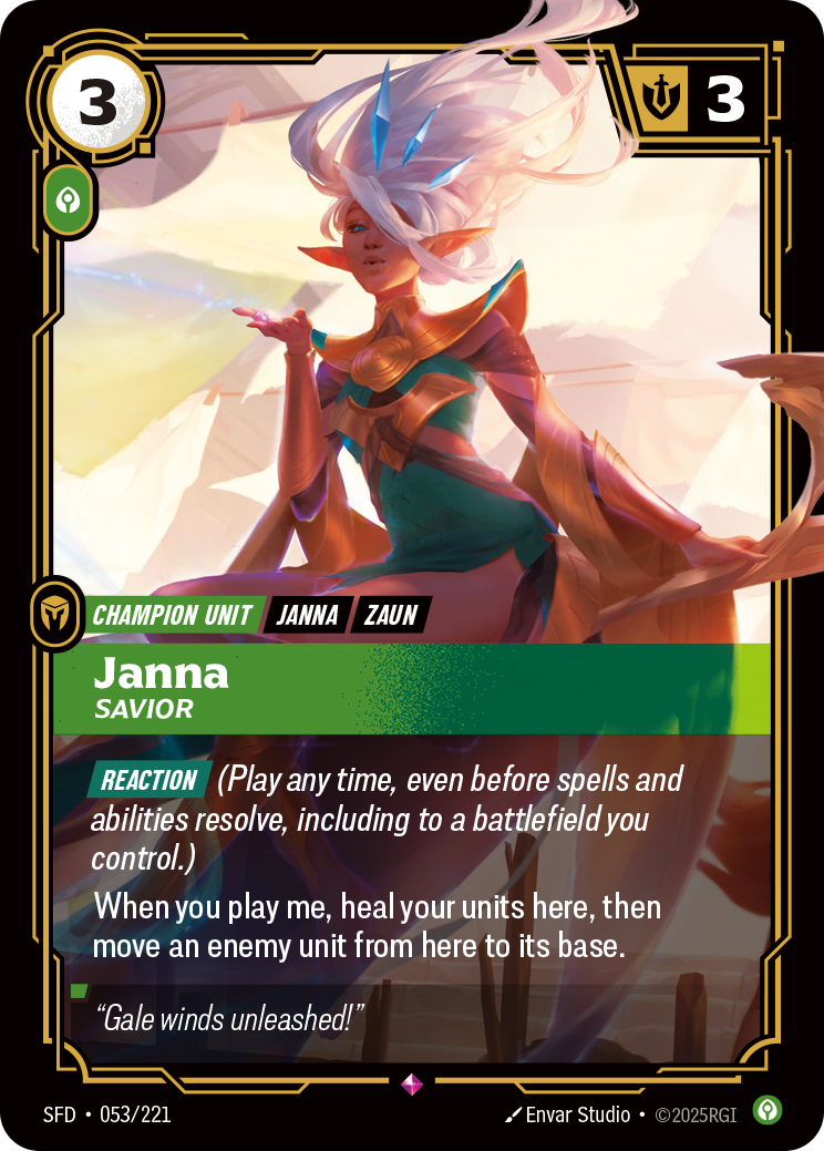 Janna - Savior - 053/221 - Rare (Inglés Foil NM)
