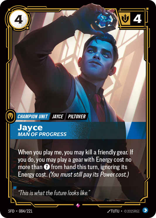 Jayce, Man of Progress - 084/221 - Rare (Inglés Foil NM)