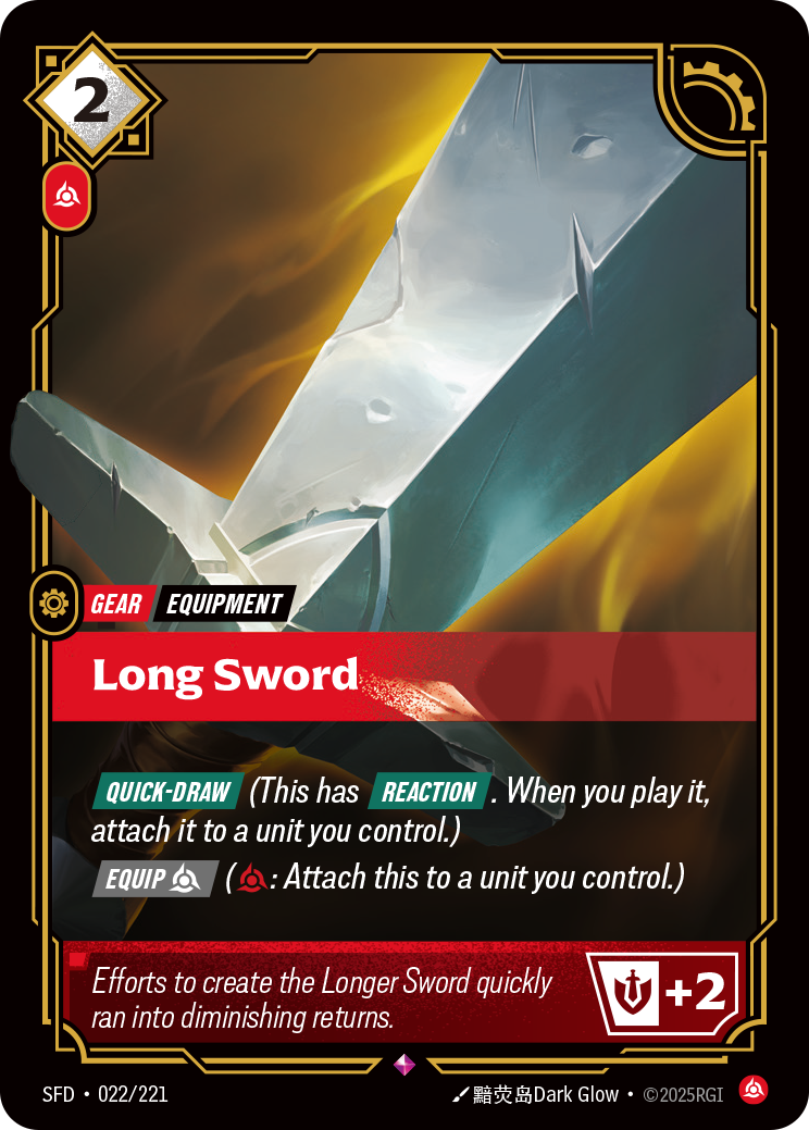 Long Sword - 022/221 - Rare (Inglés Foil NM)