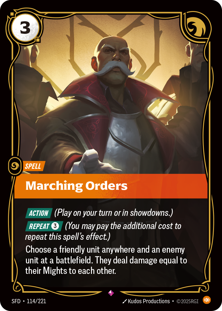 Marching Orders - 114/221 - Rare (Inglés Foil NM)