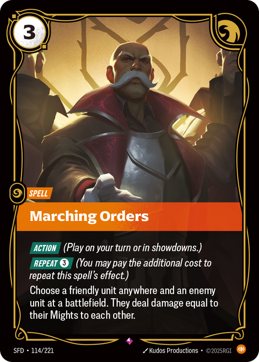 Marching Orders - 114/221 - Rare (Inglés Foil NM)