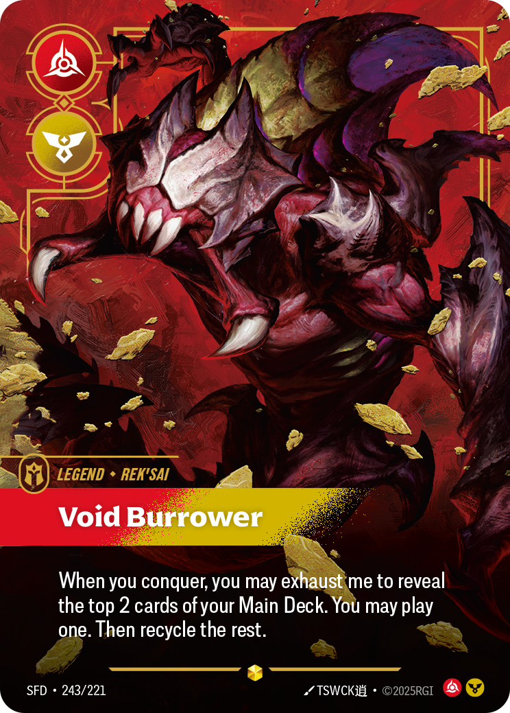 Rek'sai, Void Burrower - 243/221 - Showcase (Inglés Foil NM)