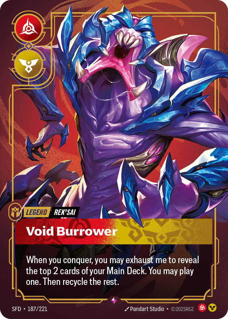 Rek'sai - Void Burrower - 187/221 - Rare (Inglés Foil NM)