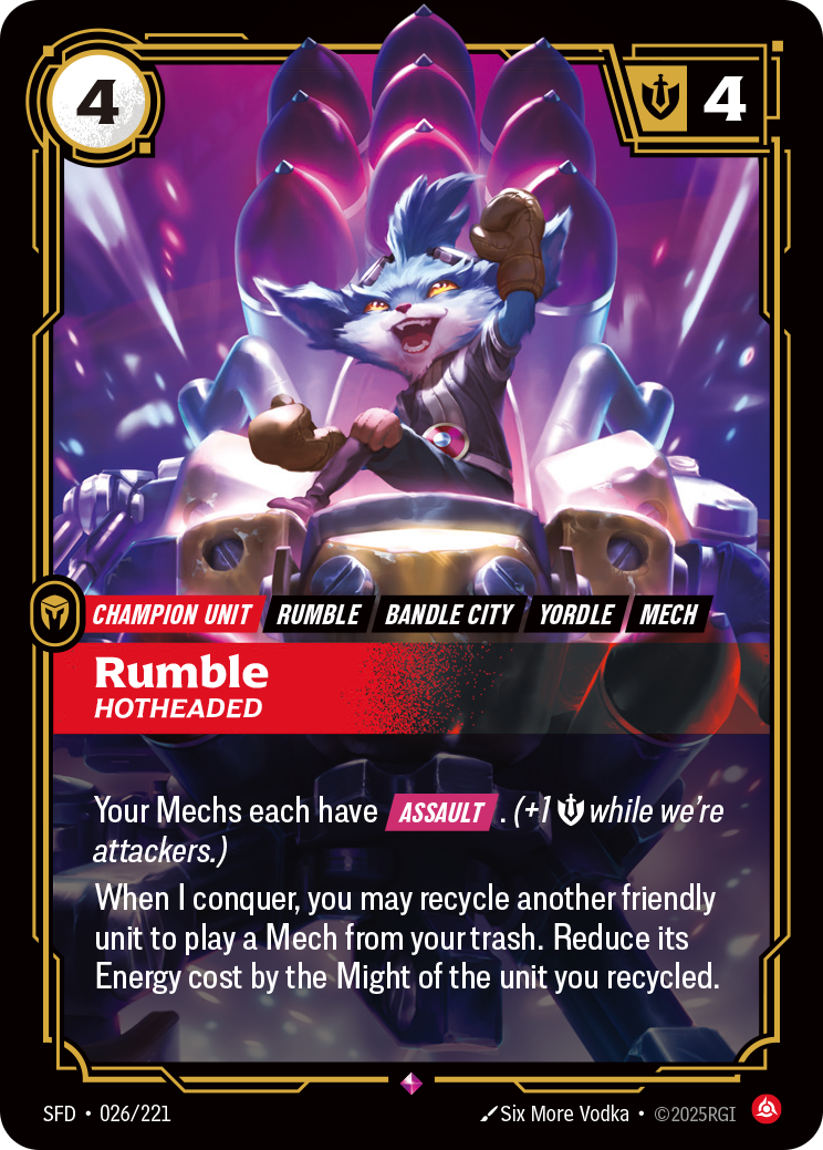 Rumble - Hotheaded - 026/221 - Rare (Inglés Foil NM)