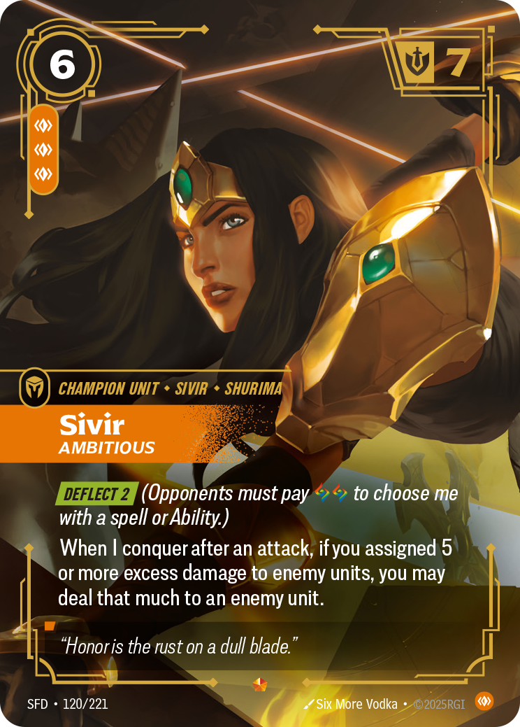 Sivir - Ambitious - 120/221 - Epic (Inglés Foil NM)