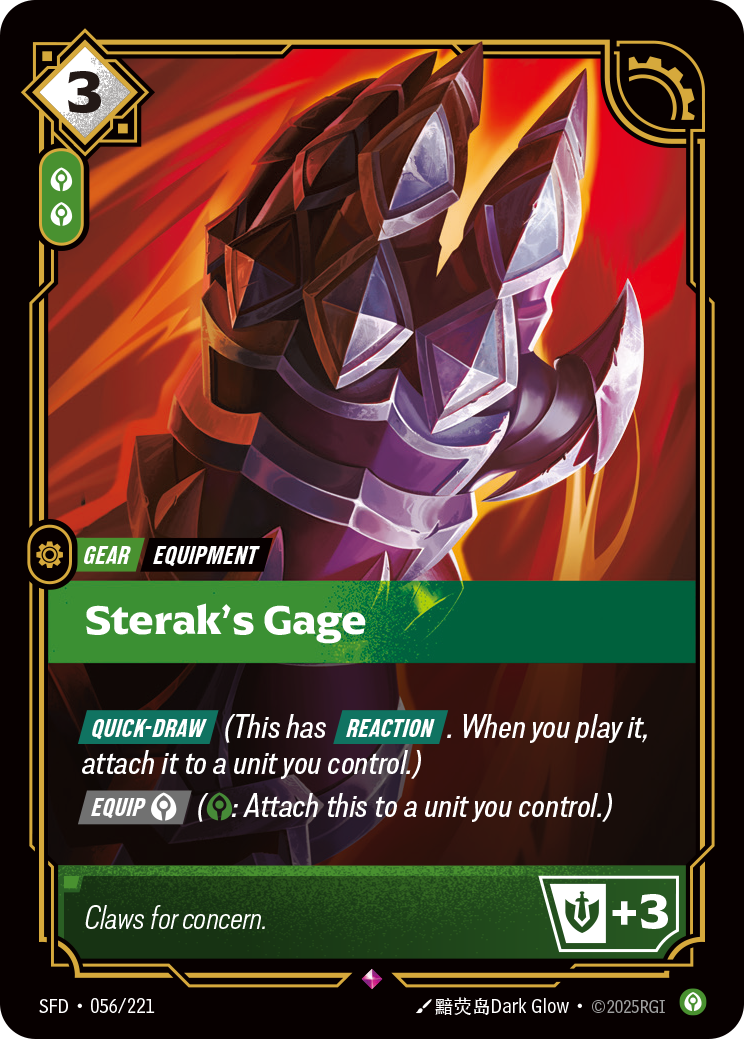 Sterak's Gage - 056/221 - Rare (Inglés Foil NM)