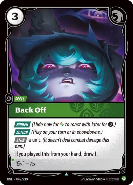 Back Off - 042/219 - Uncommon (Inglés NM)